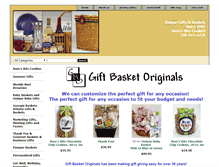 Tablet Screenshot of giftbasketoriginals.com